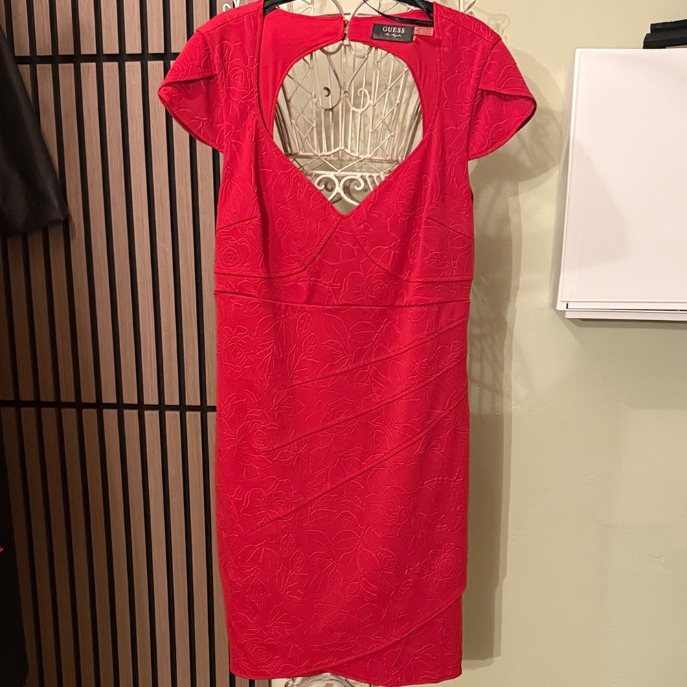 GUESS Red Backless Women's Dress